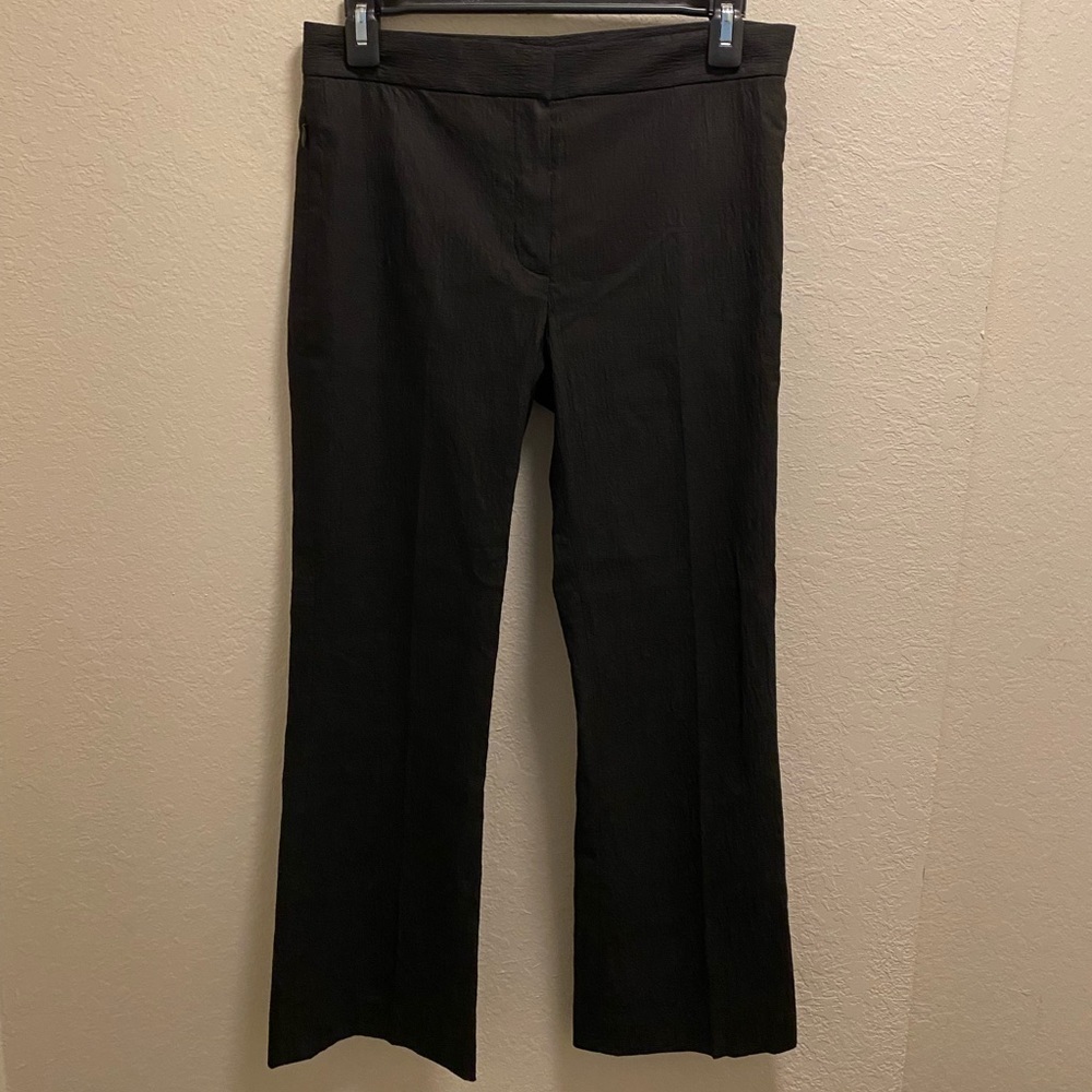 Theory Textured Black Cropped Dress Pants Size 2